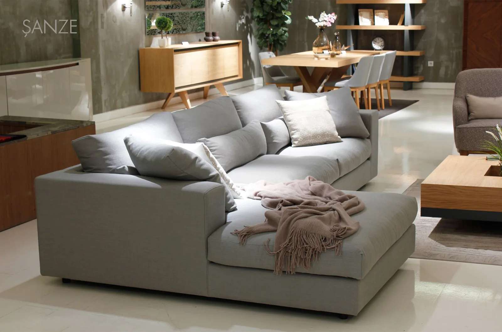 Aton Köşe Koltuk modelinin bir başka görünümü, özel üretim koltuk, Archidecors, Modoko İstanbul