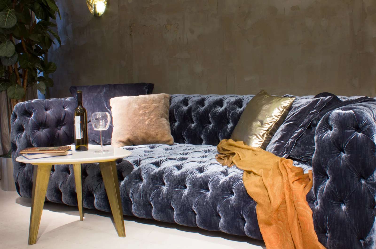 Chesterfield Koltuk modelinin bir başka görünümü, özel üretim koltuk, Archidecors