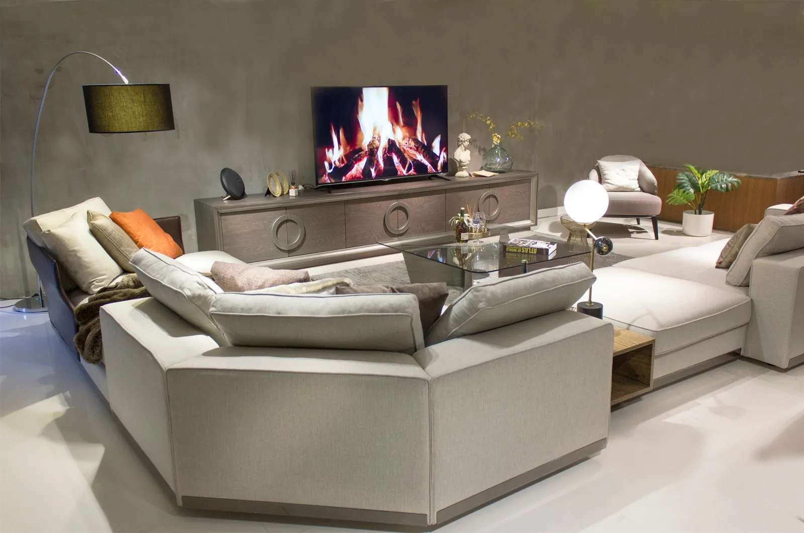 Giorgetti Sofa Set, Archidecors bespoke furniture, kumaş döşeme, detail view 4