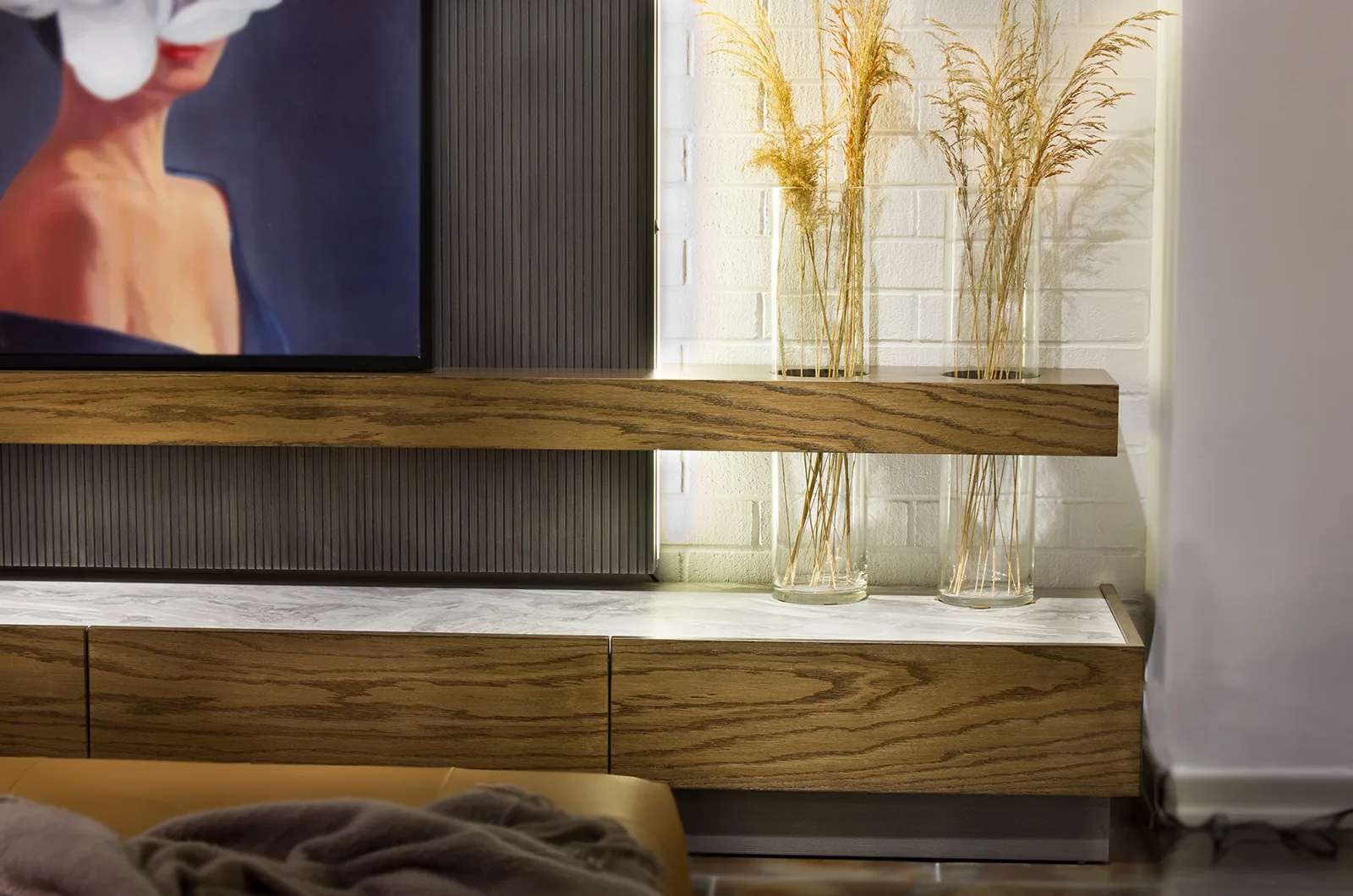 Another view of the Clandestina TV Unit TV unit, made to order by Archidecors, Modoko Istanbul