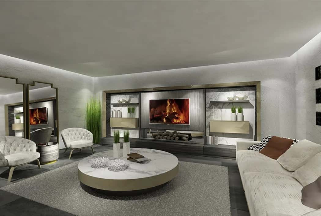 Another view of the Diamond TV Unit TV unit, made to order by Archidecors, Modoko Istanbul