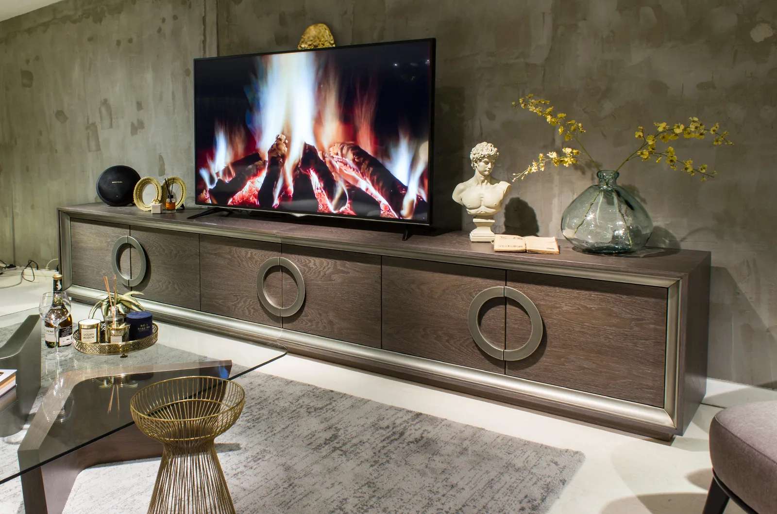Tombo TV Unit TV unit seen from another angle, handcrafted by Archidecors, Modoko Istanbul