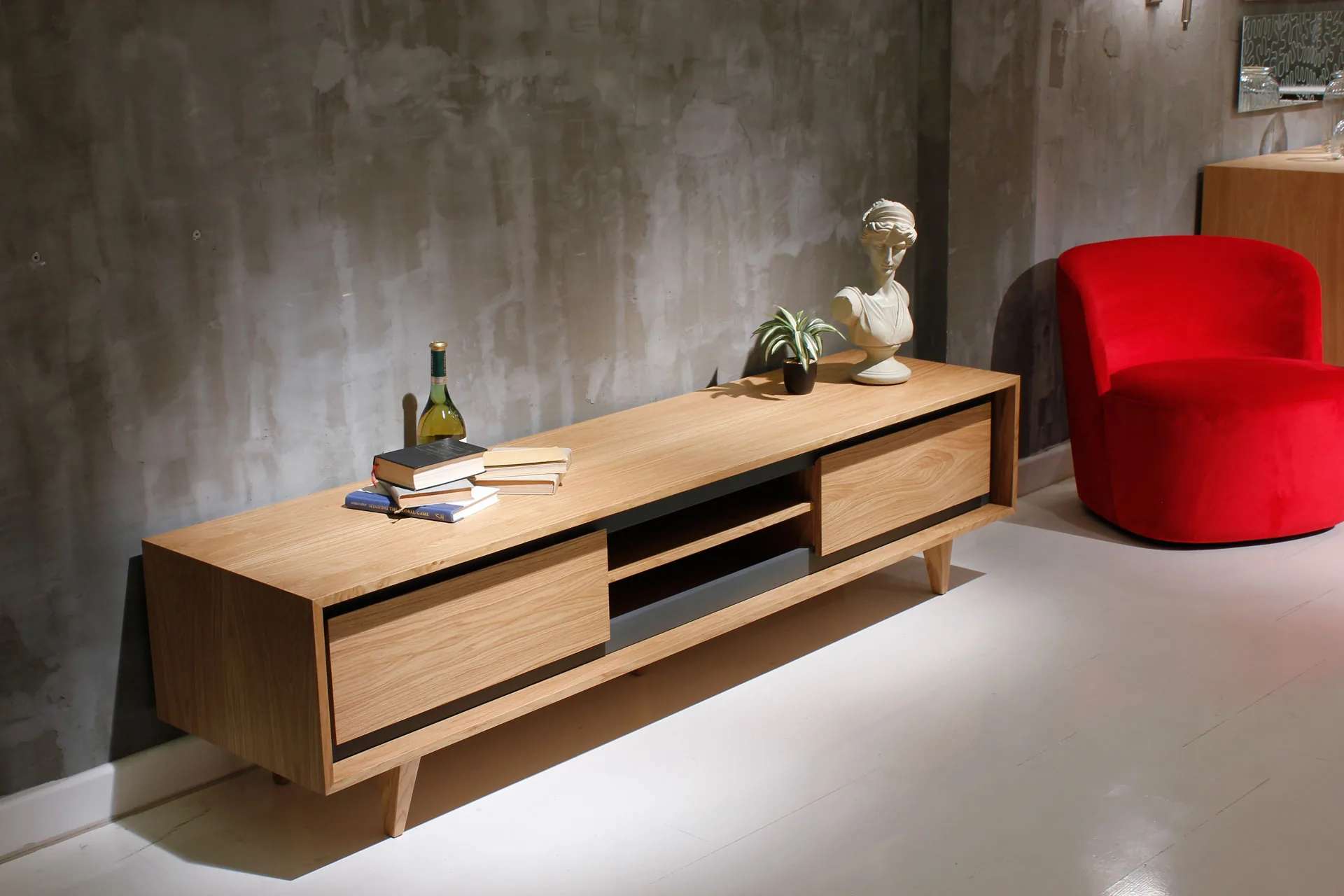 Another view of the Walk TV Unit TV unit, made to order by Archidecors, Modoko Istanbul