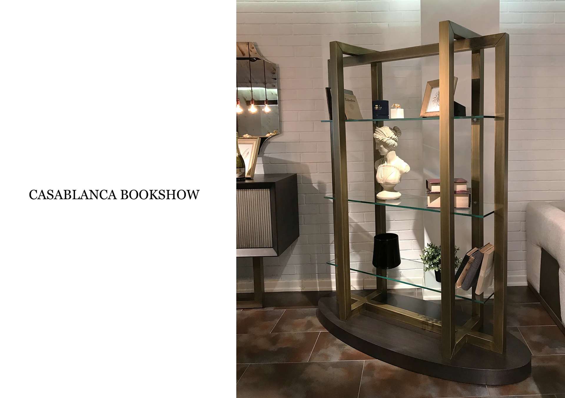 Another view of the Casablanca Bookcase bookcase, made to order by Archidecors, Modoko Istanbul