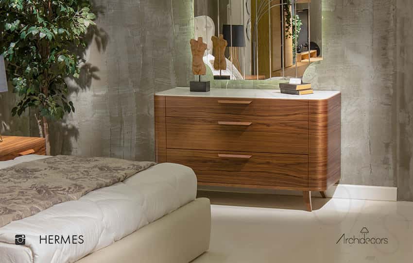 Another view of the Hermes Bedroom Set bed, made to order by Archidecors, Modoko Istanbul
