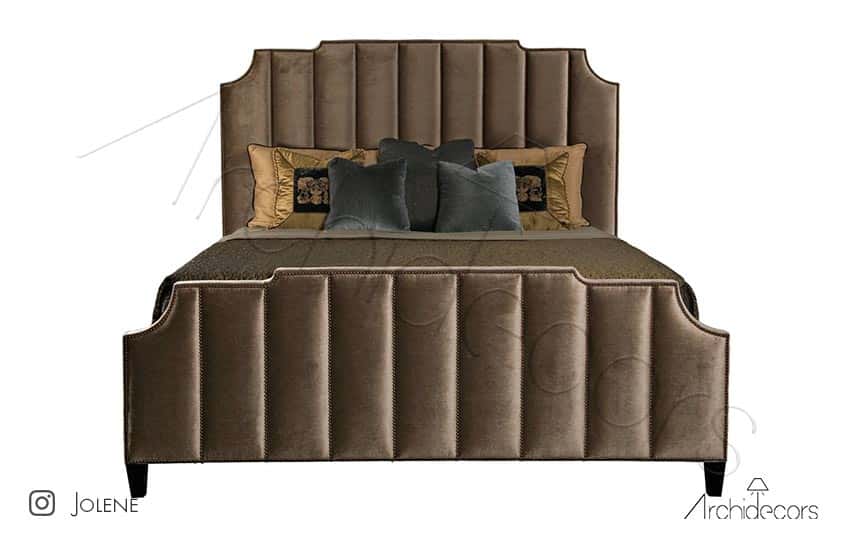 Jolene Bedroom Set bed seen from another angle, handcrafted by Archidecors, Modoko Istanbul