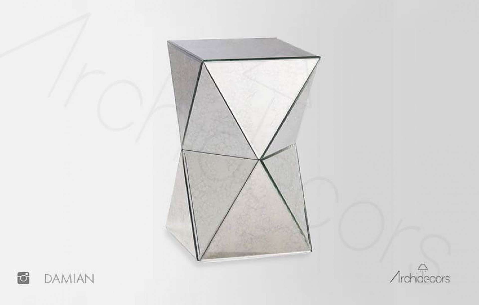 Another view of the Damian Mirror-Finish Nightstand nightstand, made to order by Archidecors