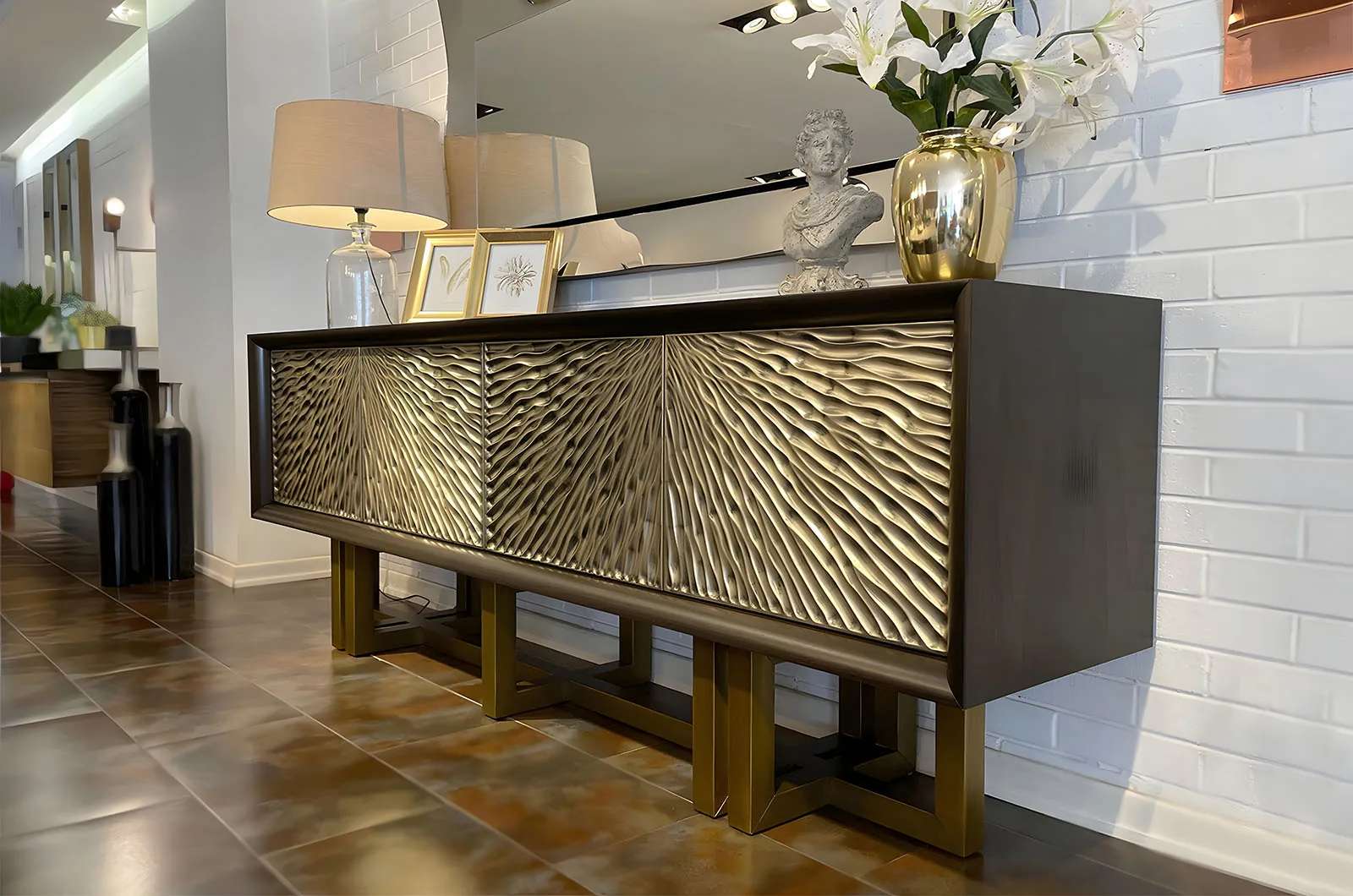 Rio Sideboard console seen from another angle, handcrafted by Archidecors, Modoko Istanbul