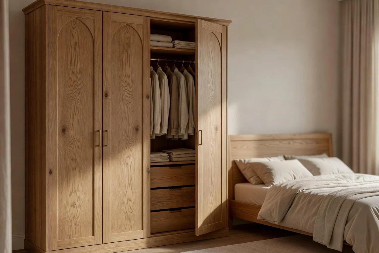 Solid Oak Wardrobe, masif meşe, custom made furniture by Archidecors Istanbul