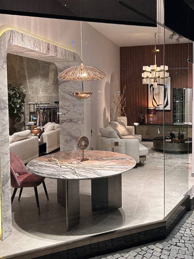 Merce Yuvarlak Mermer Masa, yemek masaları | Archidecors