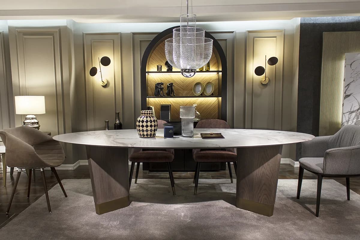 Vogue Ellipse Marble Table, custom made furniture by Archidecors Istanbul