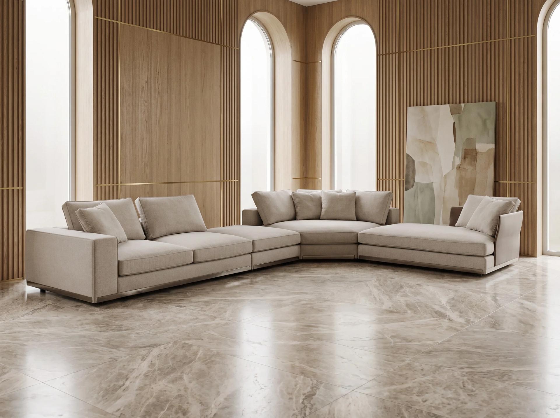 Modüler Köşe Koltuk Takımı, kumaş döşeme, Archidecors özel üretim mobilya