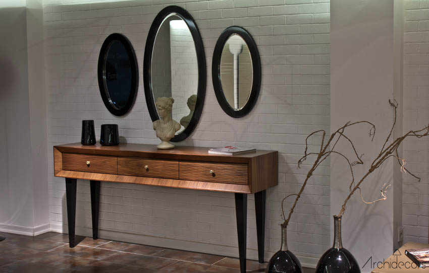 Geo Walnut Sideboard detail view 2
