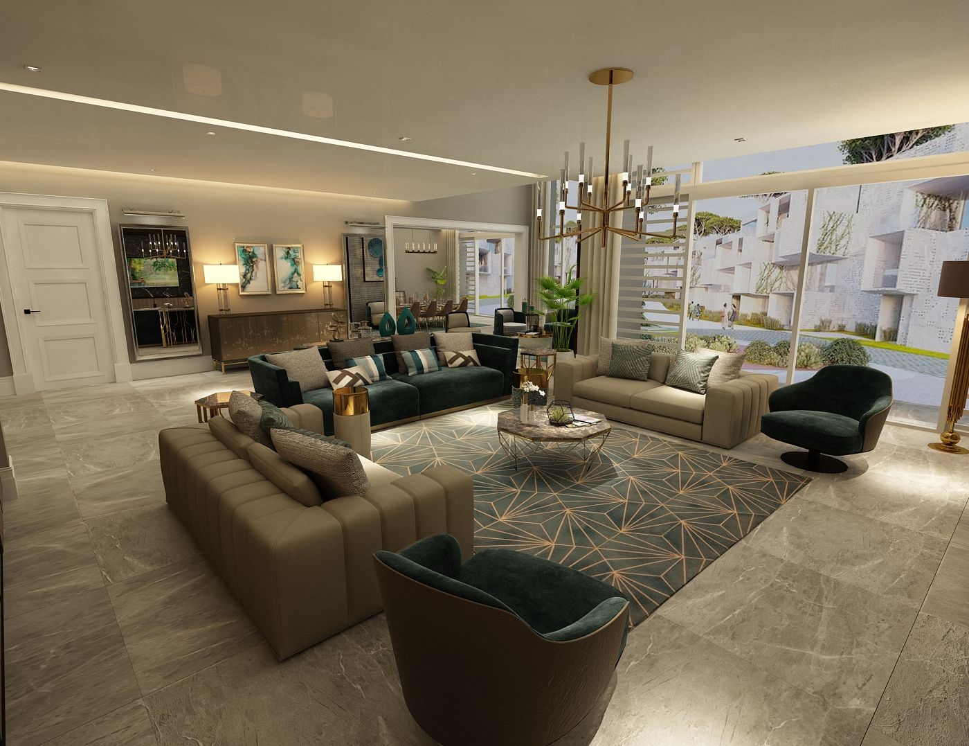 Dubai District One konut projesi, özel üretim mobilya uygulaması - görsel 18