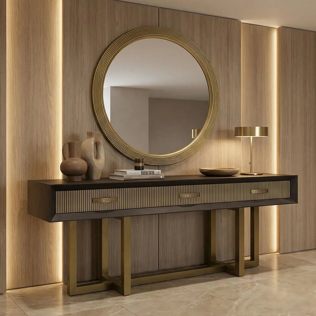 Casablanca Ayna konsol modelinin farklı açıdan görünümü, Archidecors el işçiliği