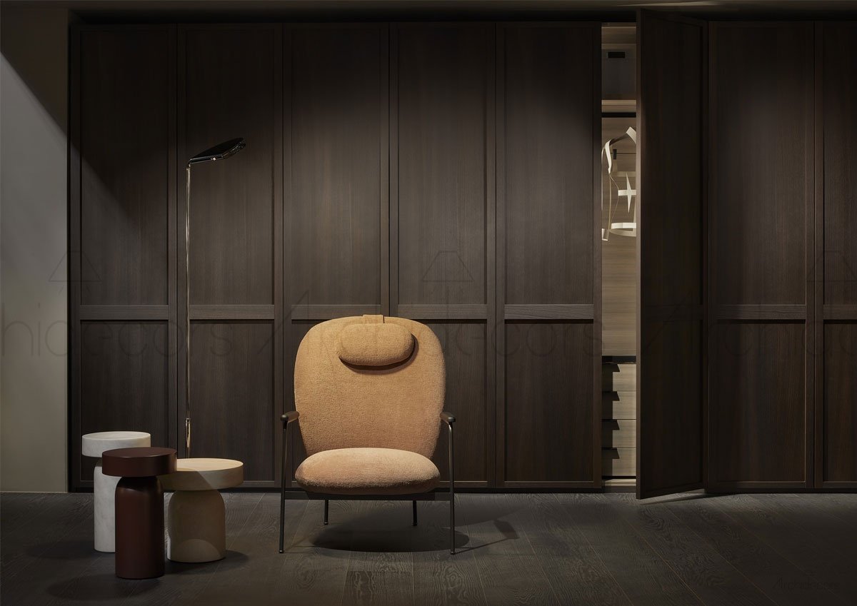 Wooden Wardrobe, general view of the custom wardrobe by Archidecors, Modoko Istanbul
