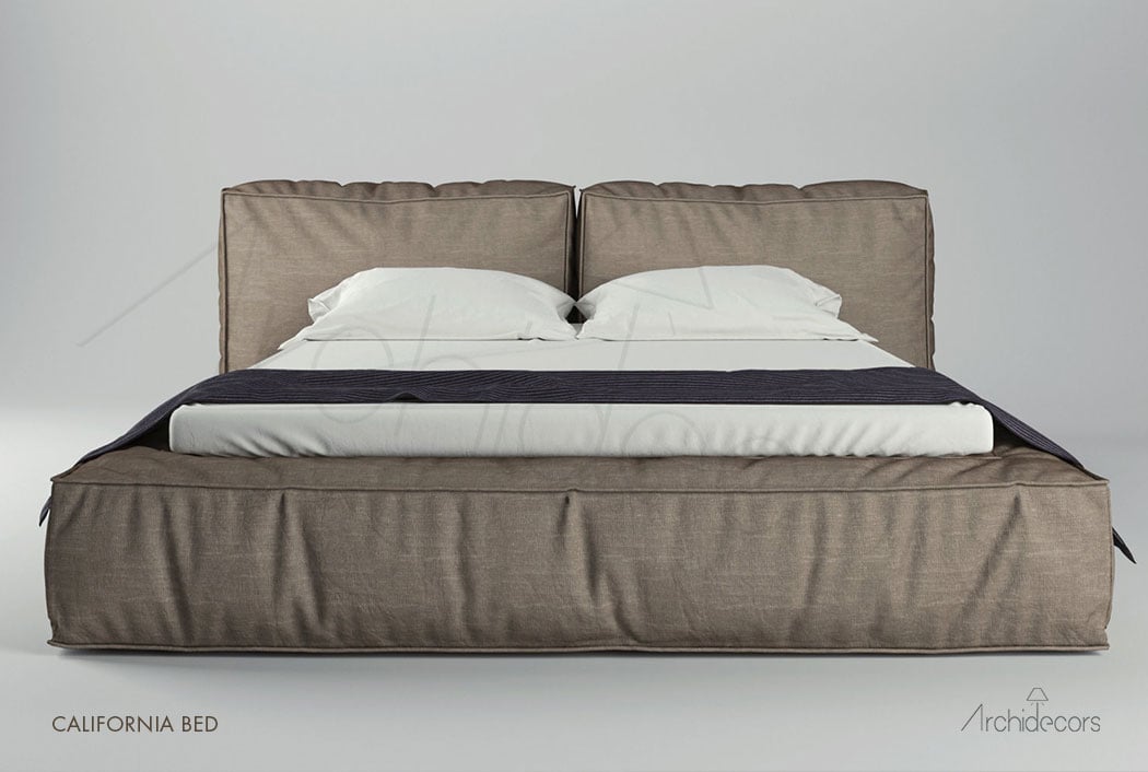 Loft California Bedroom Set, general view of the custom bed by Archidecors, Modoko Istanbul