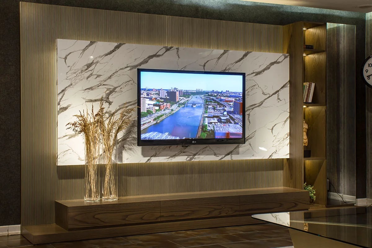 Bristol TV Cabinet bar cabinet seen from another angle, handcrafted by Archidecors