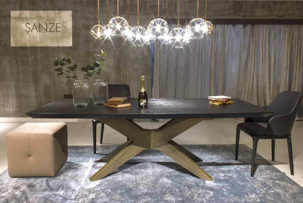 Tombo Masa yemek masası modelinin farklı açıdan görünümü, Archidecors el işçiliği