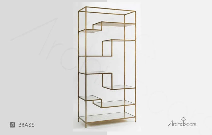 Brass Metal Vitrin detay görünüm 2